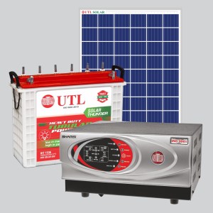 Shamsi 1075VA-12V Inverter with UIT 1536 Inverter Battery and 165W Solar Panel
