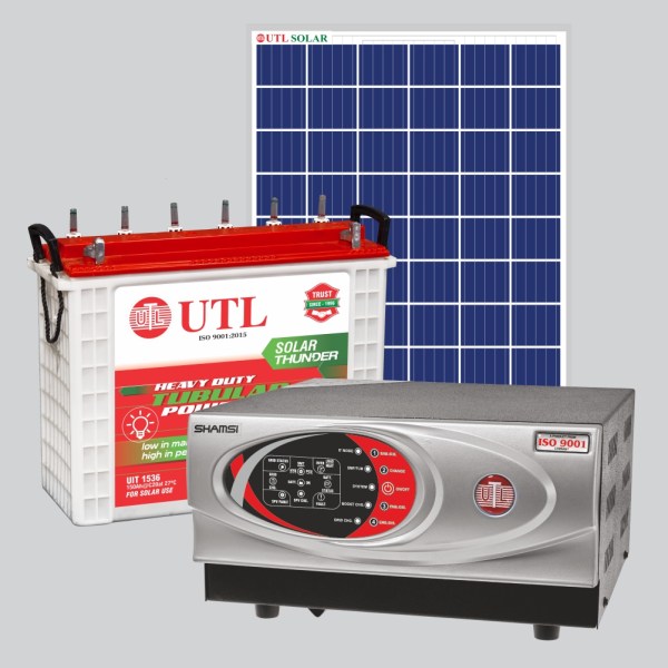 Shamsi 1475VA-12V Inverter with UIT 1536 Inverter Battery and 335W Solar Panel