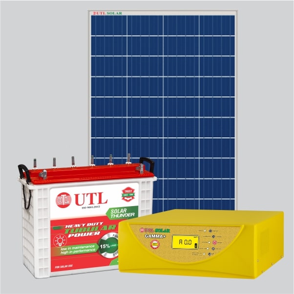 1kVA/12V SPGS with 340 Watt Solar Panel, 165AH Solar Battery