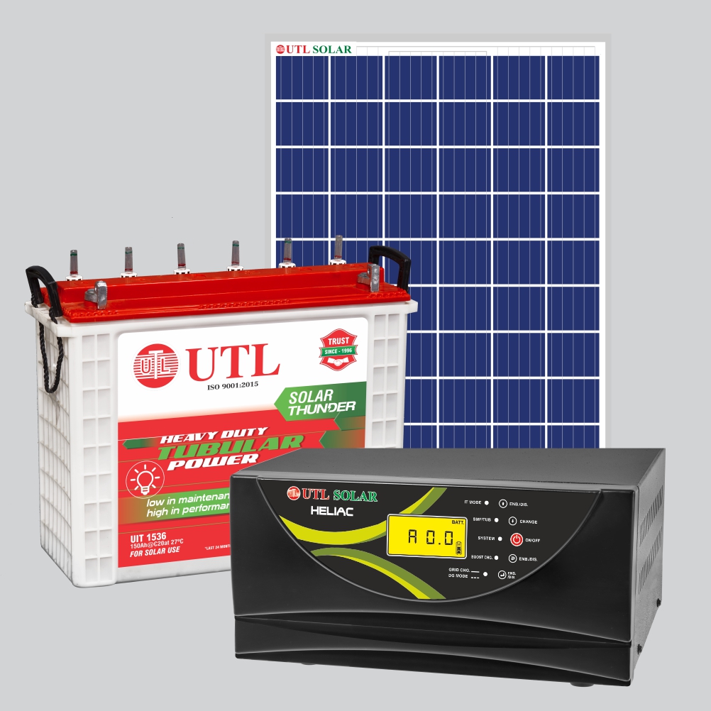 Heliac 2000VA-24V Inverter with UIT 1536 Inverter Battery and 335W Solar Panel
