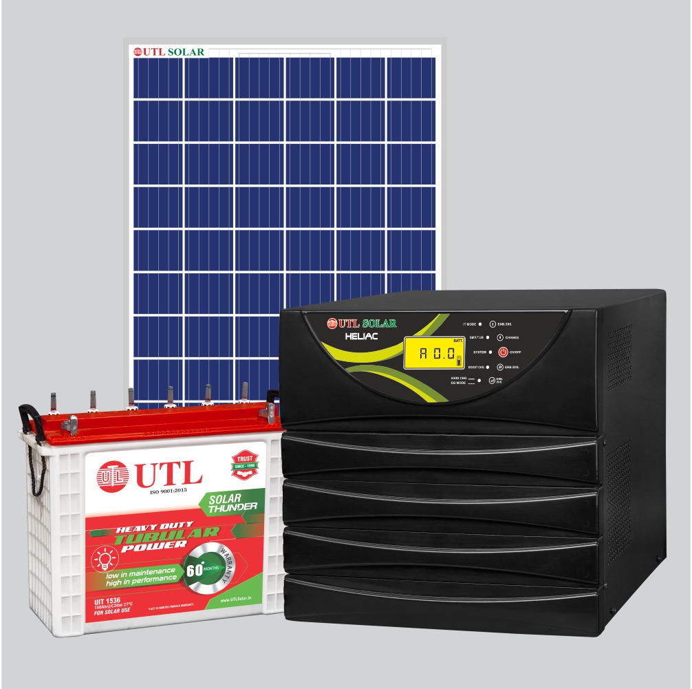 Heliac 3550VA-24V Inverter with UIT 1536 Inverter Battery and 335W Solar Panel