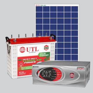 Shamsi 875VA-12V Inverter with UIT 1536 Inverter Battery and 165W Solar Panel