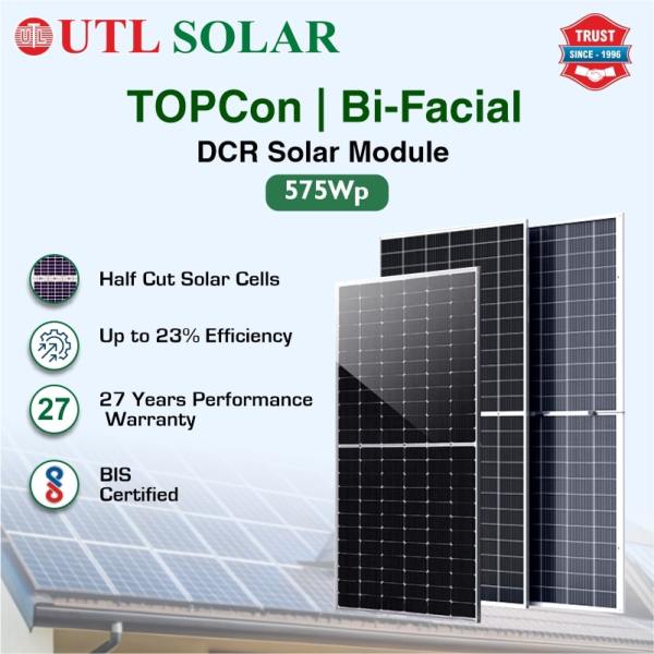 575W TopCON DCR Bi-facial (Half-cut) Solar Panel