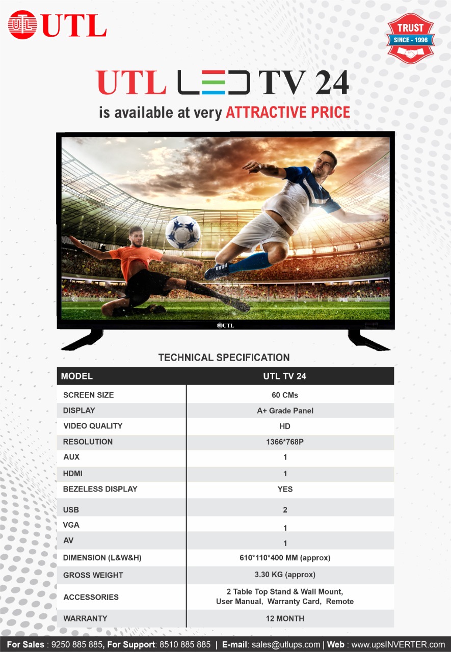Specification of UTL LED TV S24