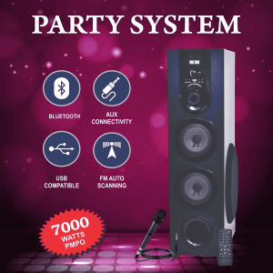 UTL 80W Bluetooth, Usb, Wireless Party Speakers
